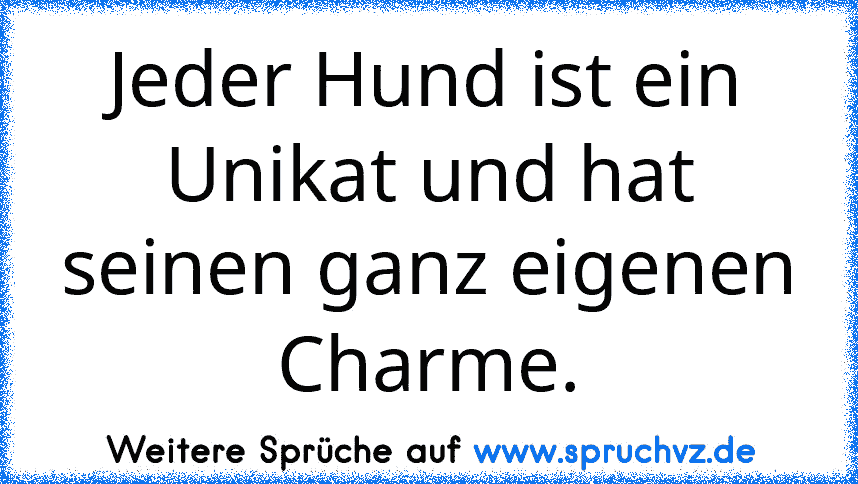 Jeder Hund ist ein Unikat und hat seinen ganz eigenen Charme.