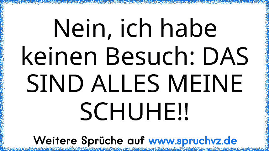 Nein, ich habe keinen Besuch: DAS SIND ALLES MEINE SCHUHE!!