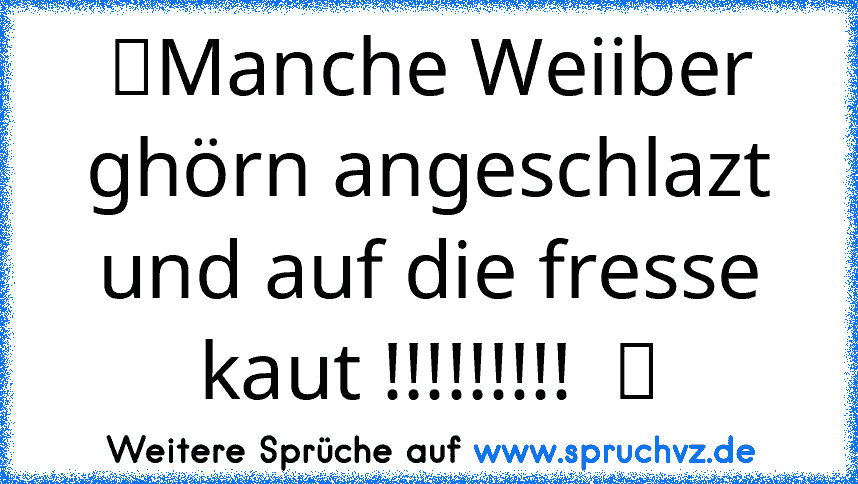 ☆Manche Weiiber ghörn angeschlazt und auf die fresse kaut !!!!!!!!!  ツ